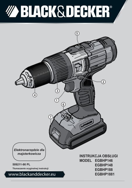 BlackandDecker Marteau Perforateur- Egbhp1881 - Type 1 - Instruction Manual (Pologne)