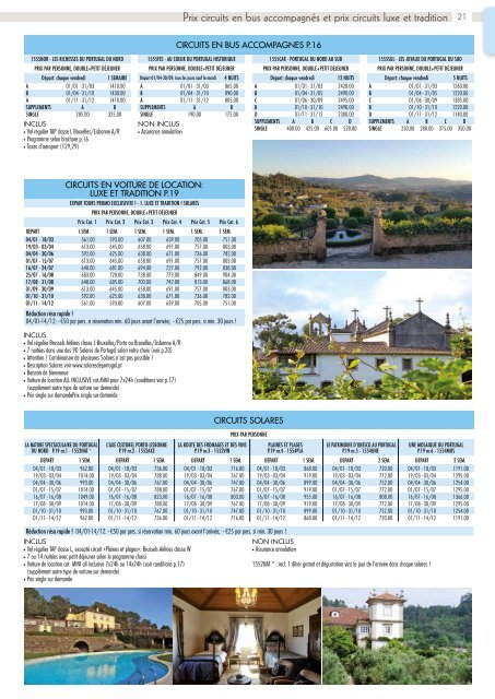 Brochure Portugal Madère Açores 2016