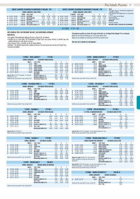 Brochure Portugal Madère Açores 2016