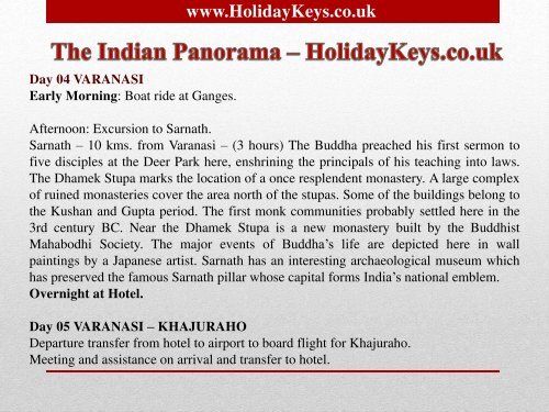 The Indian Panorama - HolidayKeys.co.uk