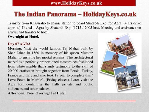 The Indian Panorama - HolidayKeys.co.uk