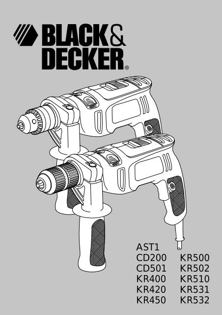 BlackandDecker Marteau Perforateur- Kr532 - Type 2 - Instruction Manual