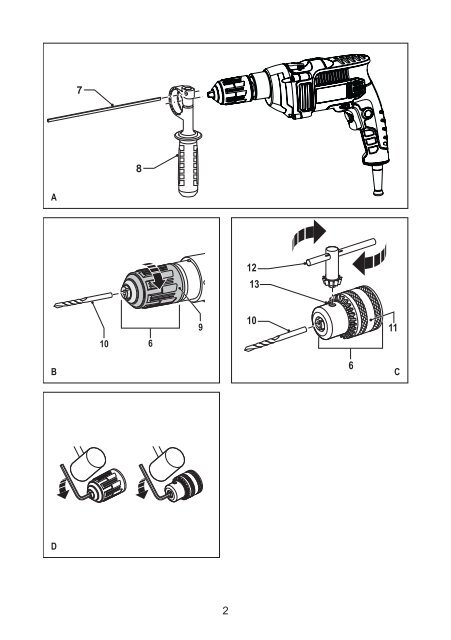 BlackandDecker Marteau Perforateur- Kr1001 - Type 1 - Instruction Manual (Tch&egrave;que)