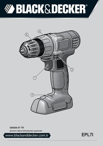 BlackandDecker Perceuse S/f- Epl7i - Type H1 - Instruction Manual (Turque)