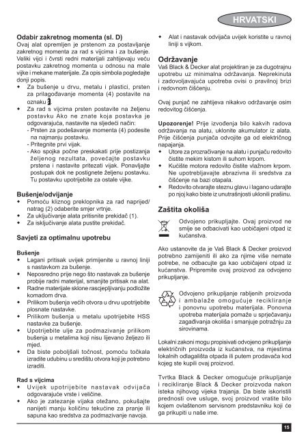 BlackandDecker Perceuse S/f- Epl7i - Type H1 - Instruction Manual (Balkans)