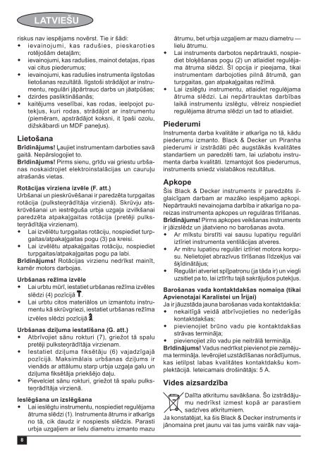 BlackandDecker Marteau Perforateur- Kr604cres - Type 2 - Instruction Manual (Lettonie)