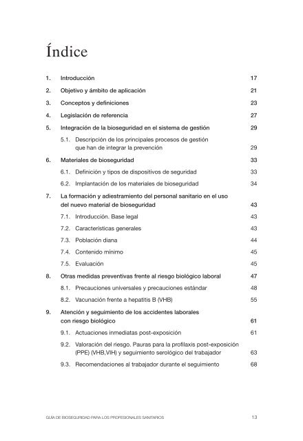 Guía de Bioseguridad para los profesionales sanitarios