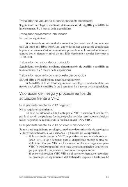 Guía de Bioseguridad para los profesionales sanitarios