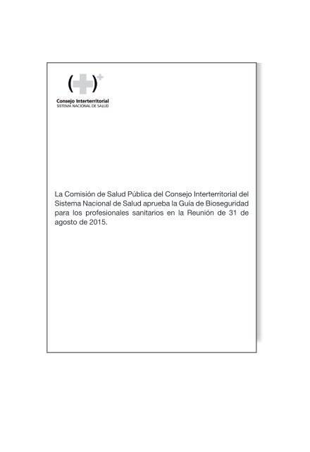 Guía de Bioseguridad para los profesionales sanitarios