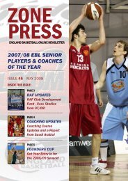 Zone press - England Basketball