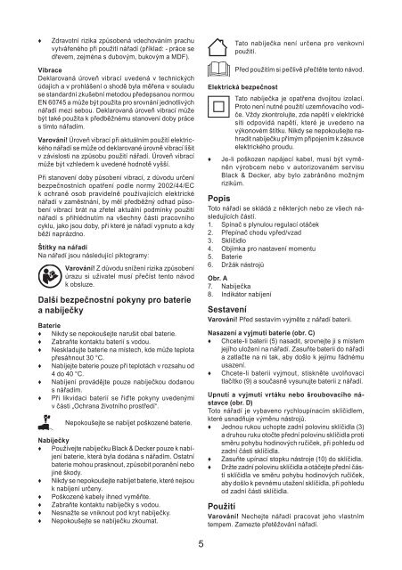 BlackandDecker Perceuse S/f- Egbl108 - Type H1 - Instruction Manual (Tch&egrave;que)