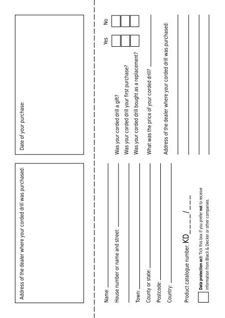 BlackandDecker Perceuse- Kd455cre - Type 1 - Instruction Manual