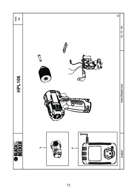 BlackandDecker Perc/vis/devis S/f- Hpl106 - Type H1 - Instruction Manual (la Hongrie)