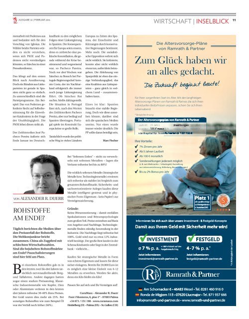 Die Inselzeitung Mallorca Februar 2016