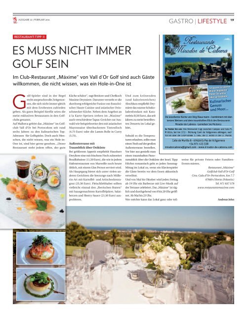 Die Inselzeitung Mallorca Februar 2016