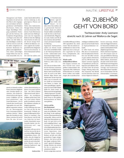 Die Inselzeitung Mallorca Februar 2016