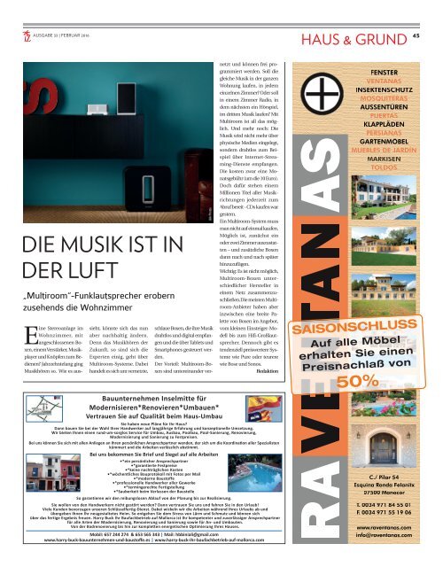 Die Inselzeitung Mallorca Februar 2016