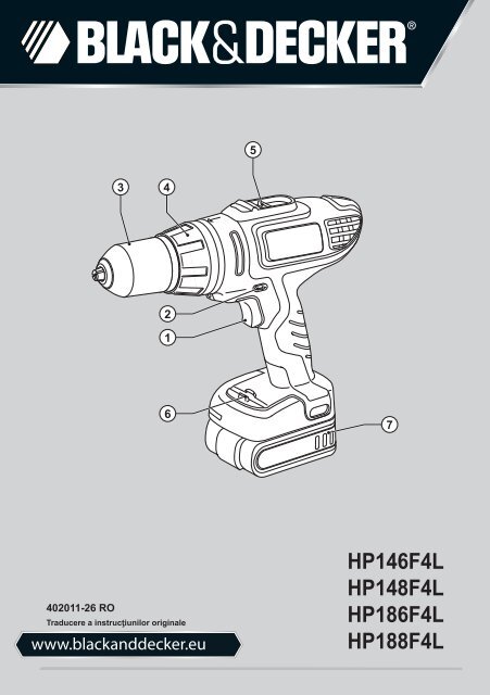 BlackandDecker Perceuse S/f- Hp186f4lbk - Type H2 - Instruction Manual (Roumanie)