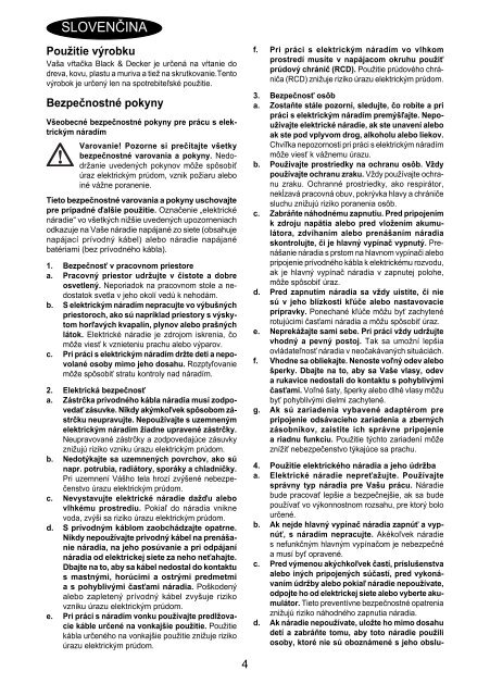 BlackandDecker Marteau Perforateur- Cd714re - Type 2 - Instruction Manual (Slovaque)