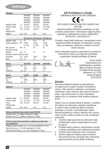 BlackandDecker Perceuse S/f- Epc186 - Type H1 - Instruction Manual (Europ&eacute;en Oriental)