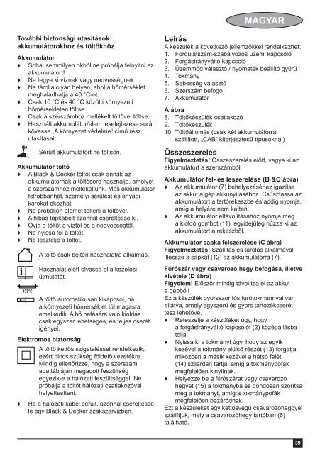 BlackandDecker Perceuse S/f- Epc186 - Type H1 - Instruction Manual (Europ&eacute;en Oriental)