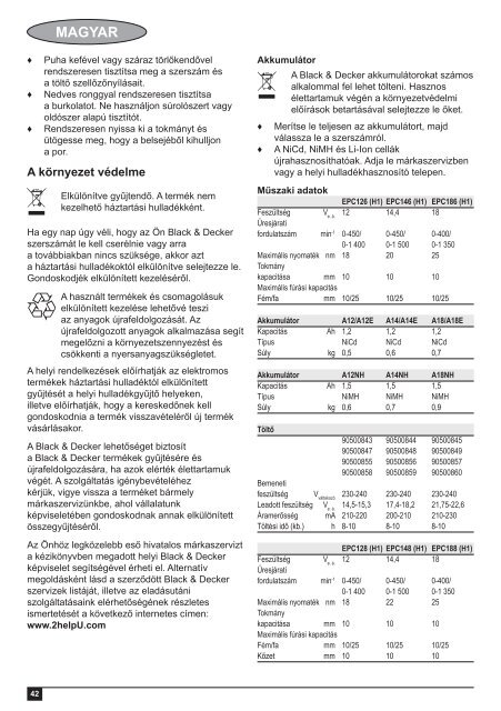 BlackandDecker Perceuse S/f- Epc186 - Type H1 - Instruction Manual (Europ&eacute;en Oriental)