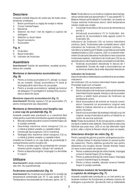 BlackandDecker Perceuse S/f- Hp146f4lbk - Type H2 - Instruction Manual (Roumanie)