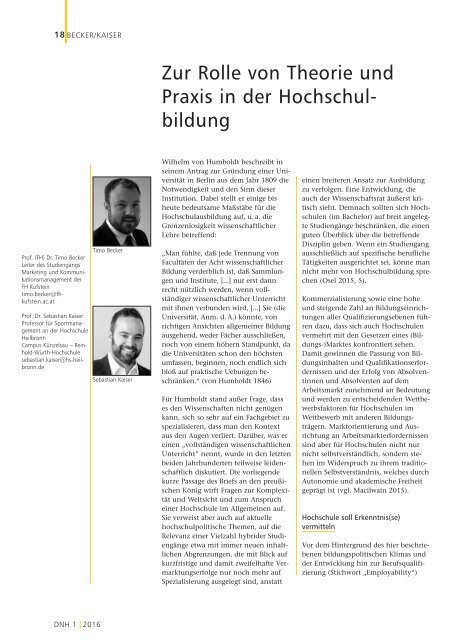 Die Neue Hochschule Heft 1/2016