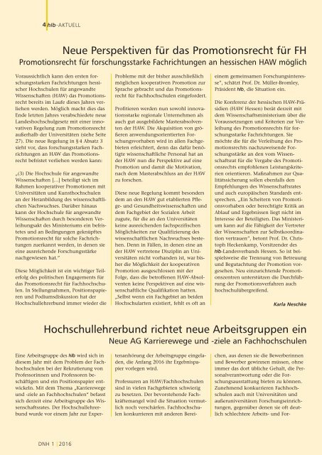 Die Neue Hochschule Heft 1/2016