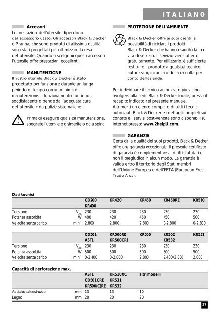 BlackandDecker Perceuse- Kr532 - Type 1 - Instruction Manual