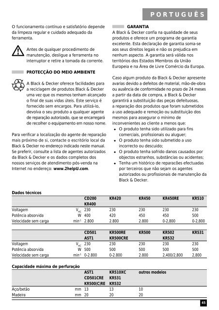 BlackandDecker Perceuse- Kr532 - Type 1 - Instruction Manual