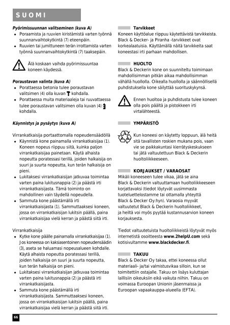 BlackandDecker Perceuse- Kr532 - Type 1 - Instruction Manual