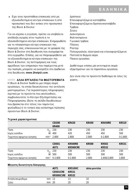 BlackandDecker Perceuse- Kr532 - Type 1 - Instruction Manual