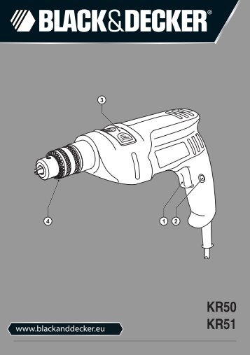BlackandDecker Perceuse- Kr50 - Type 1 - Instruction Manual (EuropÃ©en)