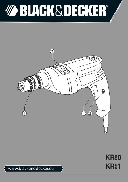 BlackandDecker Perceuse- Kr50 - Type 1 - Instruction Manual (Europ&eacute;en)