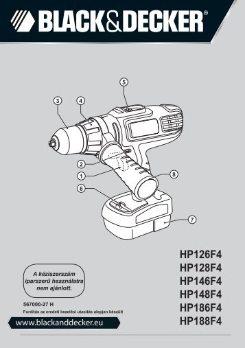 BlackandDecker Perceuse S/f- Hp188f4 - Type H2 - Instruction Manual (la Hongrie)