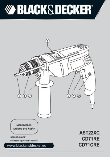 BlackandDecker Perceuse- Ast22xc - Type 1 - Instruction Manual (TchÃ¨que)