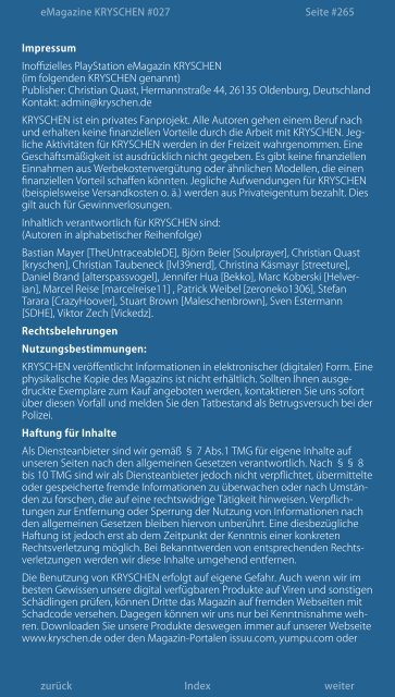 Inoffizielles PlayStation eMagazin KRYSCHEN #027