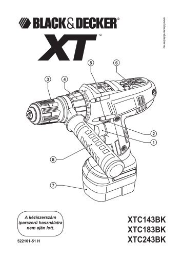 BlackandDecker Perceuse S/f- Xtc243bk - Type 1 - Instruction Manual (la Hongrie)