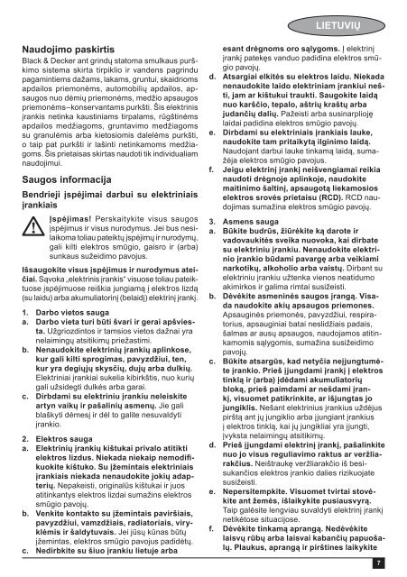 BlackandDecker Pistolet A Peindre- Hvlp400 - Type 1 - Instruction Manual (Lituanie)