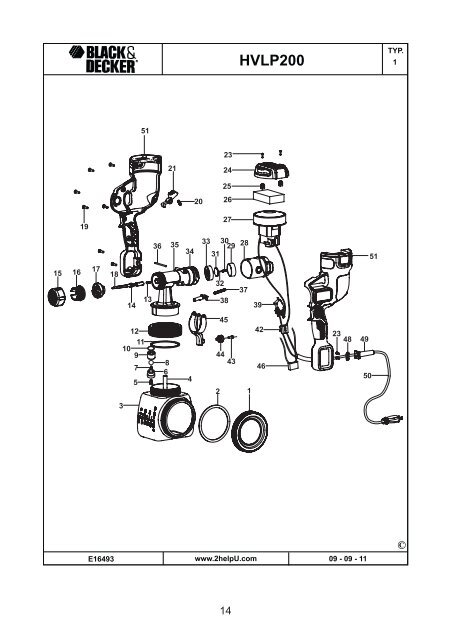 BlackandDecker Pistolet A Peindre- Hvlp200 - Type 1 - Instruction Manual (Tch&egrave;que)