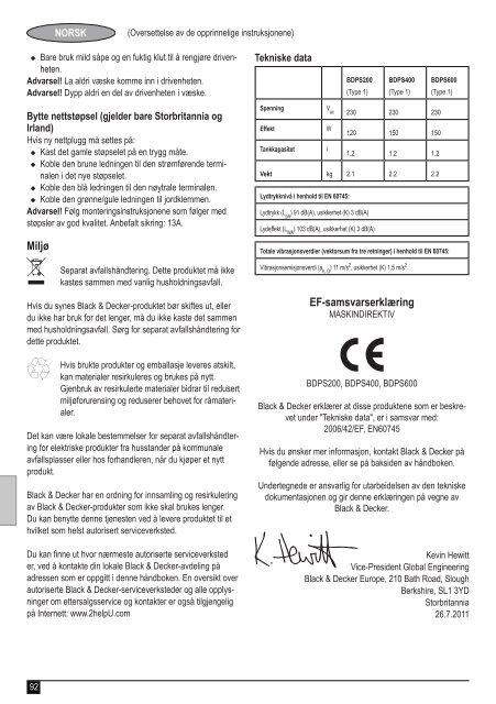BlackandDecker Pistolet A Peindre- Bdps400 - Type 1 - Instruction Manual (Europ&eacute;en)