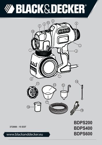 BlackandDecker Pistolet A Peindre- Bdps400 - Type 1 - Instruction Manual (EuropÃ©en Oriental)