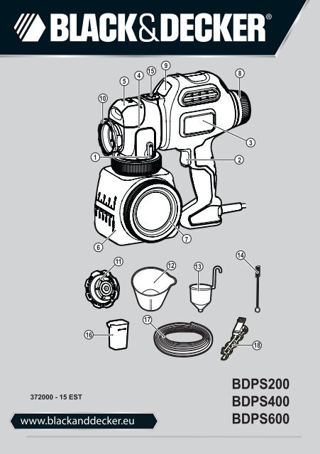 BlackandDecker Pistolet A Peindre- Bdps400 - Type 1 - Instruction Manual (Europ&eacute;en Oriental)