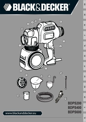 BlackandDecker Pistolet A Peindre- Bdps200 - Type 1 - Instruction Manual (EuropÃ©en)