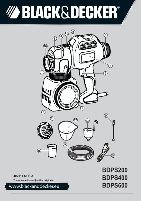 BlackandDecker Pistolet A Peindre- Bdps600 - Type 1 - Instruction Manual (Roumanie)