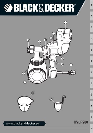 BlackandDecker Pistolet A Peindre- Hvlp200 - Type 1 - Instruction Manual (EuropÃ©en)