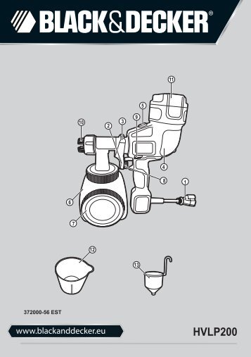 BlackandDecker Pistolet A Peindre- Hvlp200 - Type 1 - Instruction Manual (EuropÃ©en Oriental)