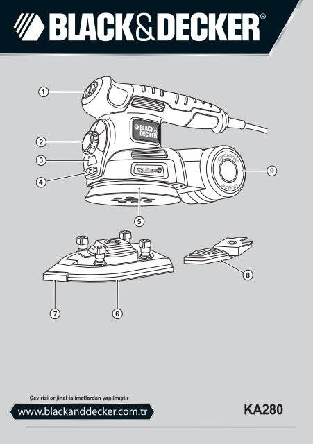 BlackandDecker Ponceuse Orbitale- Ka280 - Type 1 - Instruction Manual (Turque)