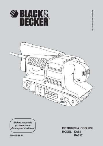BlackandDecker Ponceuse A Bande- Ka85 - Type 3 - Instruction Manual (Pologne)